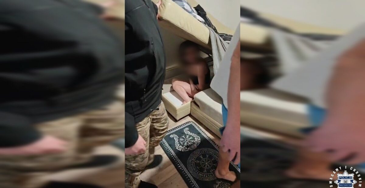 Женщина пыталась спрятаться от полиции в диване